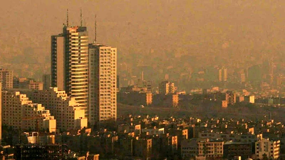 آلودگی هوای تهران از نمای داخل هواپیما